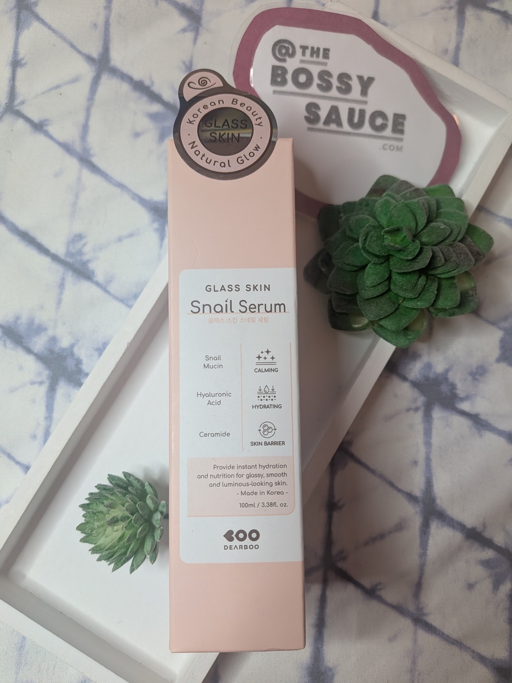🌸 Dearboo Glass Skin Snail Mucin Serum K-Beauty 100 ML NWT
